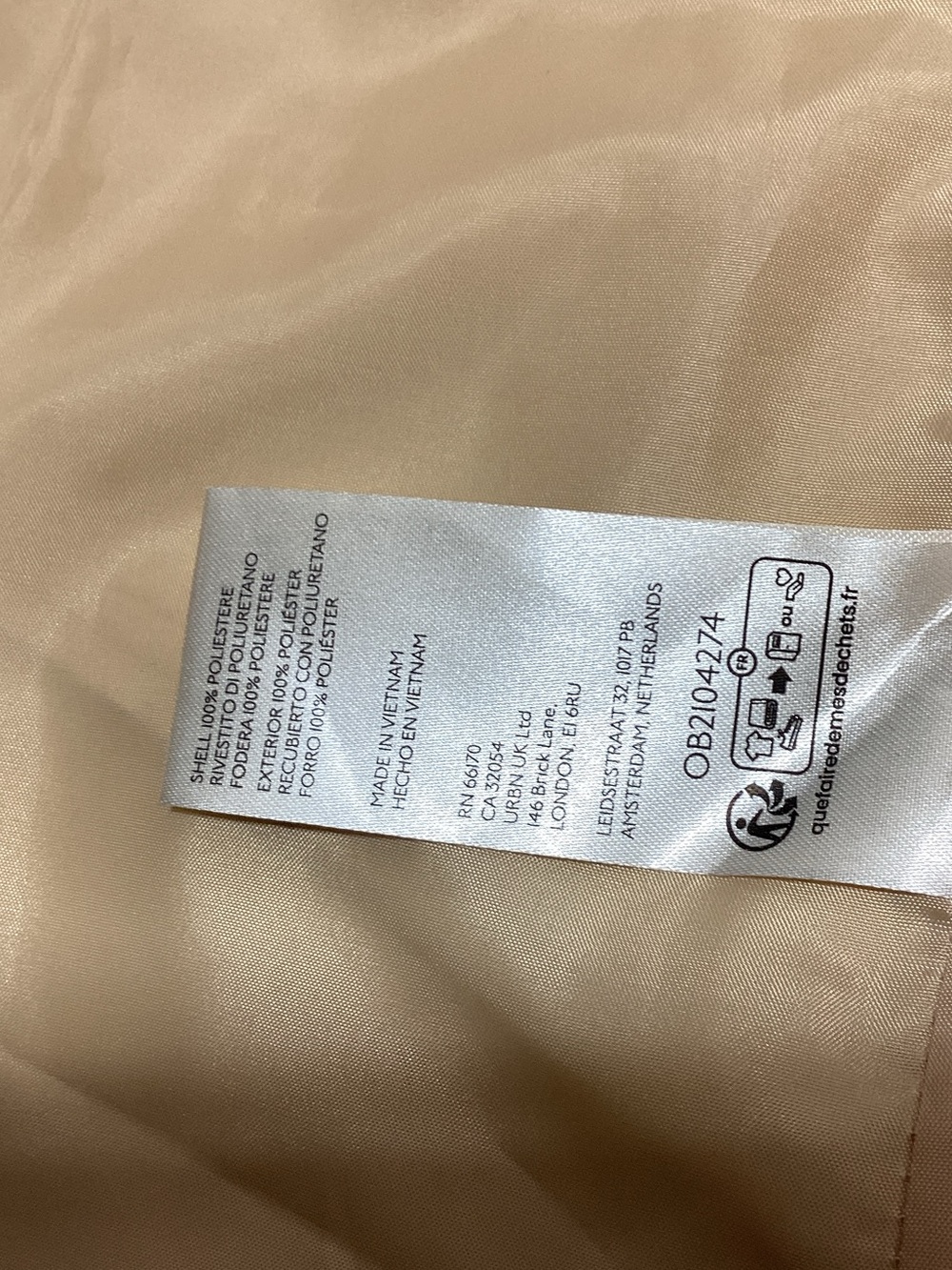 NWT Anthropologie Tan Faux Leather Moto Jacket - Picture 12 of 15